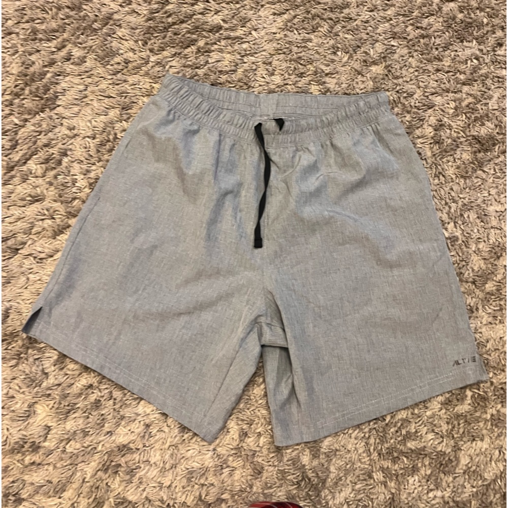 Grey men’s athletic shorts